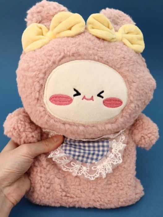 Грелка плюшевая &quot;Warm hugs&quot;, pink, 400 мл (30*24 см) 