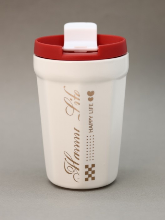 Кружка «Happy life», white-red 