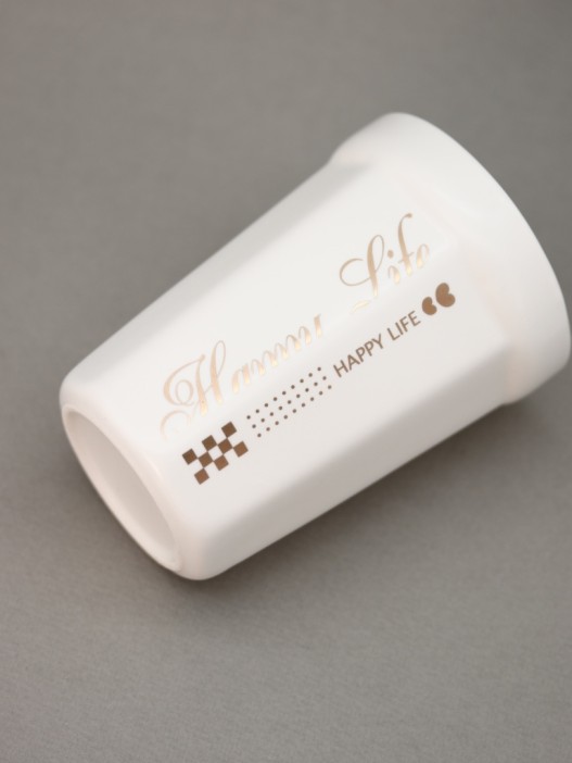 Кружка «Happy life», white-red 