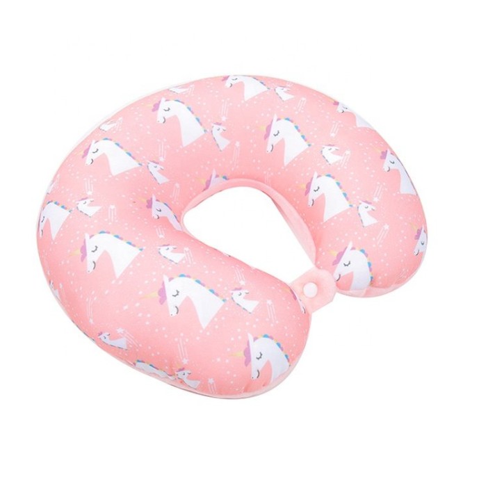 Подушка для шеи "Unicorn looks left", pink 