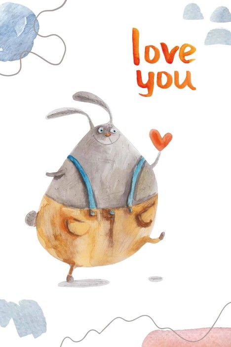 Набор открыток 5 шт. «Зайка. Love you», 10*15 см 