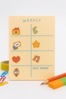 Блок для заметок "Weekly Daily review", 50 л. 8*12 см