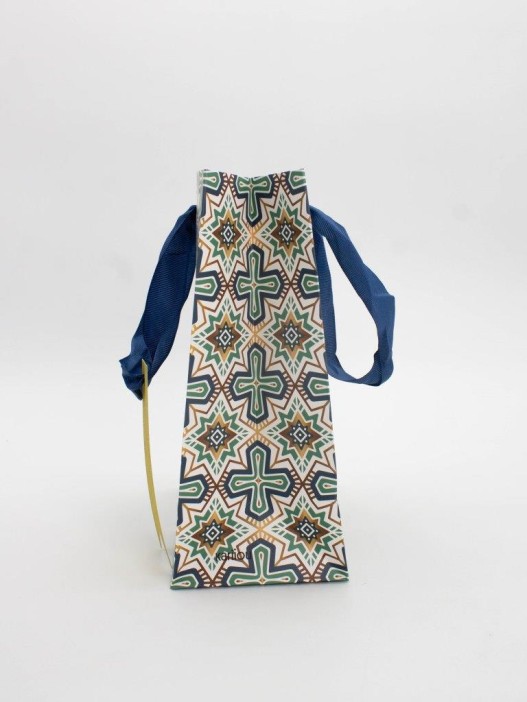 Пакет подарочный «Arabic patterns», green (18*23*10) 