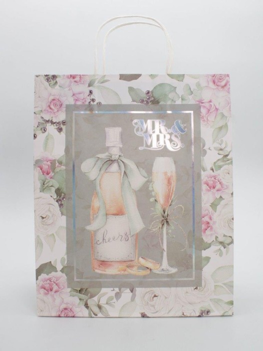 Пакет подарочный «Mr&amp;Mrs», cheers (21*25.5*10) 