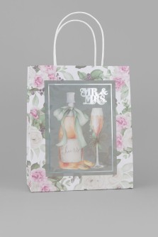 Пакет подарочный «Mr&Mrs», cheers (21*25.5*10)