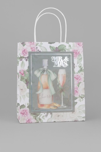 Пакет подарочный «Mr&Mrs», cheers (21*25.5*10)