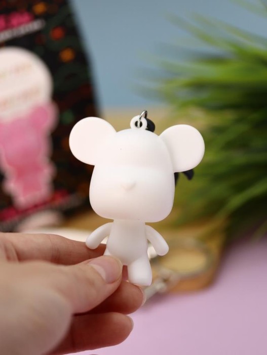 Алмазная мозаика на брелоке Draw Me! «Pink bear», (5.5*4.5*7 см) 