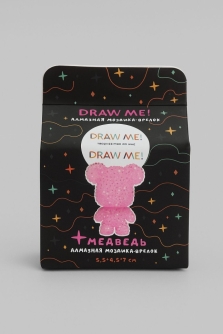 Алмазная мозаика на брелоке Draw Me! "Розовый мишка", (5,5*4,5*7 см)