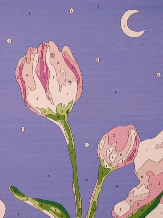 Картина по номерам на подрамнике Draw Me! «Flower in the night», (20*20 см) 