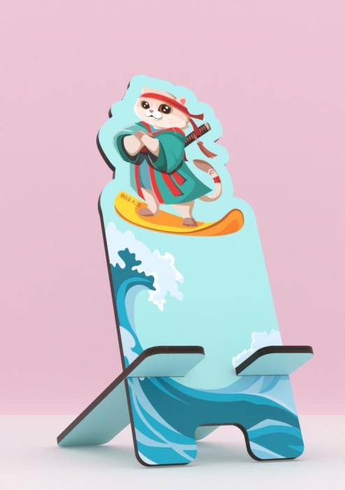 Подставка под телефон/планшет iLikeGift «Кот-сёрфер» 