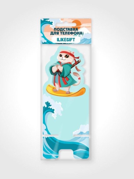 Подставка под телефон/планшет iLikeGift «Кот-сёрфер» 