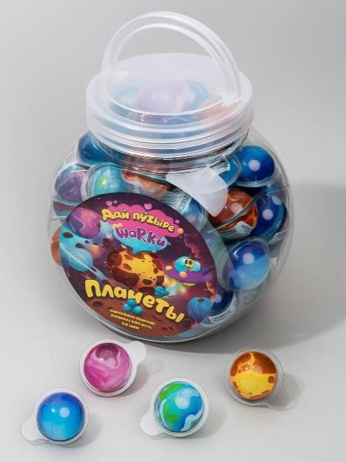 Жевательная резинка с кислой начинкой «Дуй пузырь! ШАРИКИ ПЛАНЕТЫ», 50 шт. 