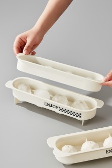 Форма для круглого льда "Four balls", 4 ячейки, белая (28*7,2*6,4 см)