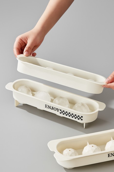 Форма для круглого льда &quot;Four balls&quot;, 4 ячейки, белая (28*7,2*6,4 см) 