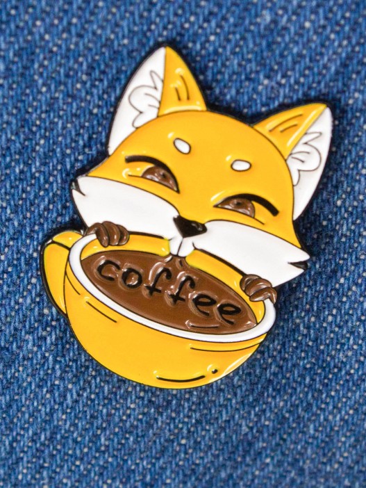 Значок &quot;Fox coffee&quot; 