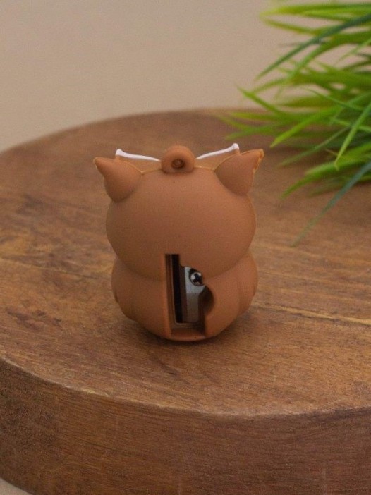 Точилка "Сова" коричневая 4*3см 