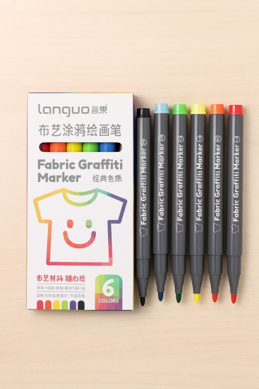 Набор маркеров для ткани 6 шт. "Graffiti one", mix 
