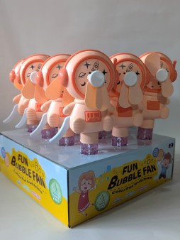 Портативный механический ручной вентилятор «Sweet astronaut», pink, шоу-бокс 12 шт.