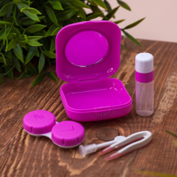 Контейнер для линз «Mini Pineapple», pink 