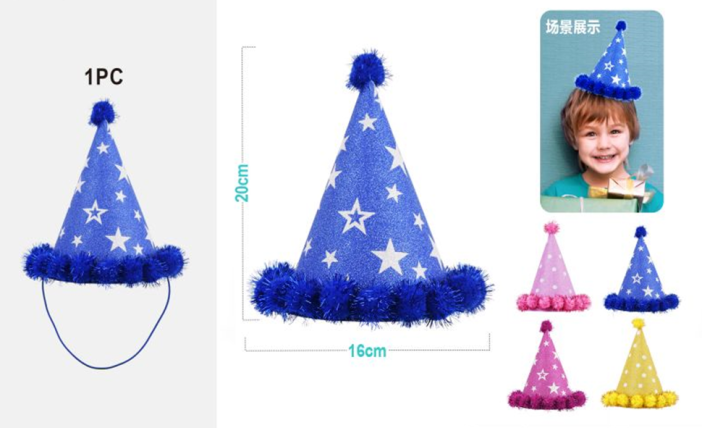 Праздничный колпак &quot;Holiday Star&quot;, mix (20 х 16 см) 