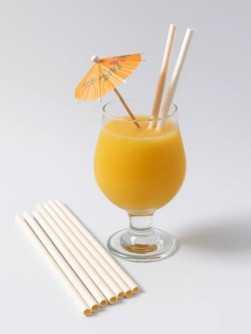 Трубочки одноразовые для напитков 25 шт. "Party go", white (197 мм)