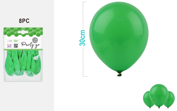 Набор воздушных шаров 8 шт. &quot;Monochrome magic&quot;,  light green (30 см) 