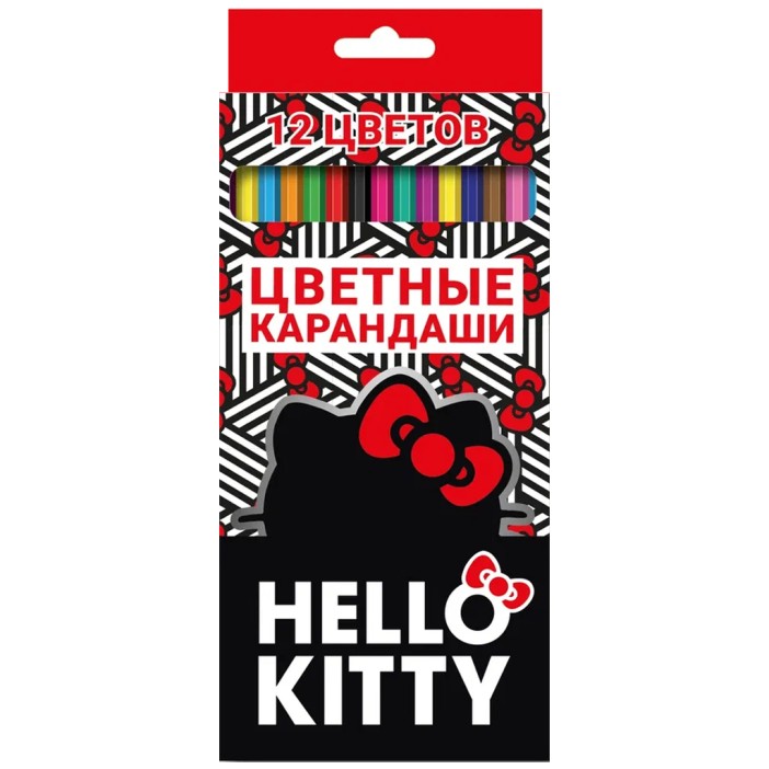 Карандаши цветные пластиковые &quot;Hello Kitty&quot;, 12 цв., шестигранные 
