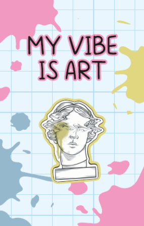 Держатель для карт &quot;My vibe is art&quot; (6,5 х 10,4 см) 