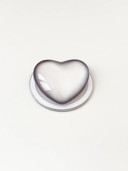 Попсокет iLikeGift «Glass heart», grey 