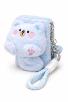 Плюшевое раскладное зеркало с брелоком "Sweet cat", голубое (8.7*6.5 см)