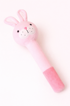 Мягкая игрушка-массажный молоток "Bunny", pink (10*30см)