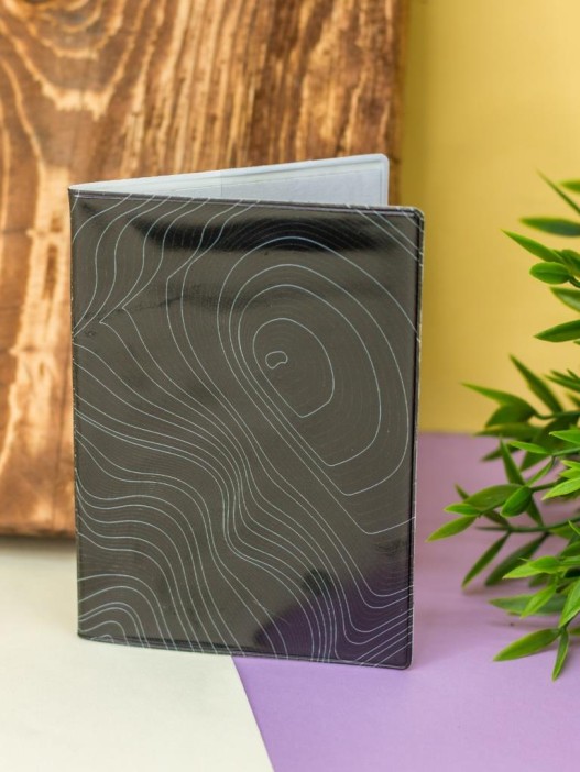 ОБЛОЖКА ДЛЯ ПАСПОРТА &quot;Black on white&quot;, плотность 600 мкм 