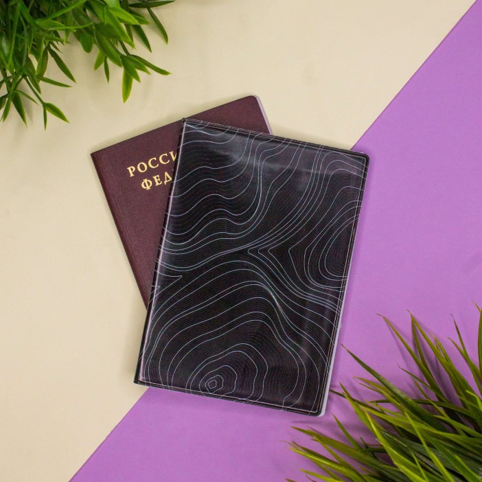 ОБЛОЖКА ДЛЯ ПАСПОРТА &quot;Black on white&quot;, плотность 600 мкм 