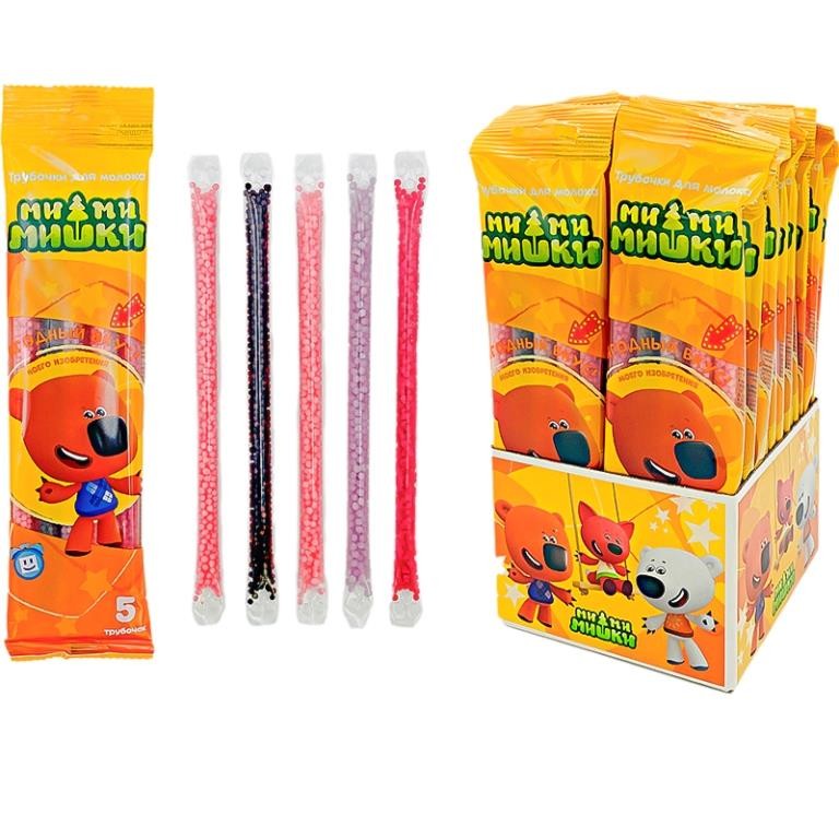 Трубочка для молока &quot;Ми-Ми-Мишки&quot; ягодный микс (клубника, малина, ежевика, вишня, шоколад), 24шт. 