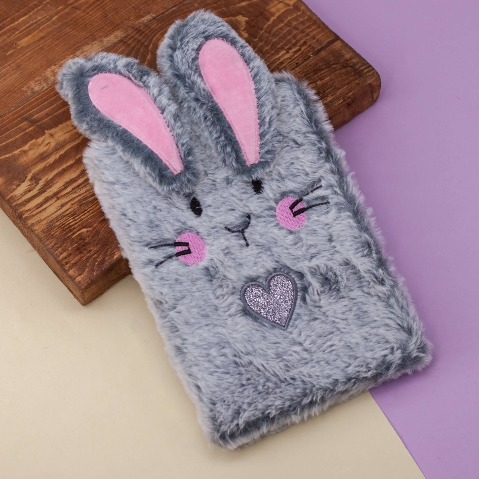 Блокнот плюшевый «Rabbit», gray