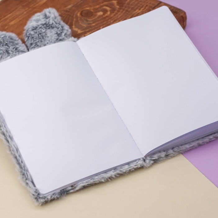 Блокнот плюшевый «Rabbit», gray, 21х14,5 см, плотность 80 гр. 