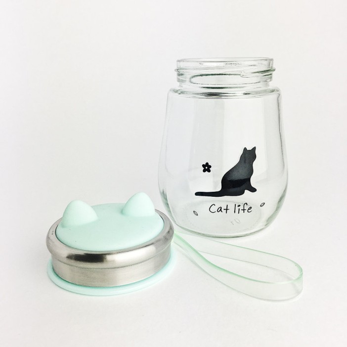 Бутылка &quot;Cat things&quot; green 