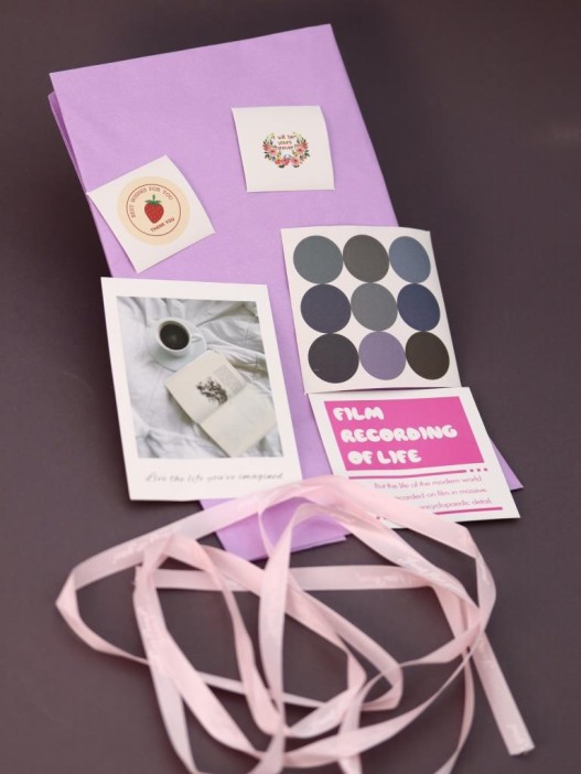 Упаковочный набор д/подарков (2 листа+лента+открытка+5 наклеек) &quot;Magic of Love&quot;, 50x70см 