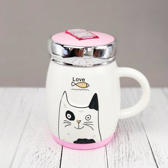 Кружка &quot;Love Cat&quot; (Black-white) (480ml) 
