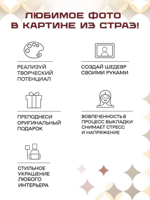 Алмазная мозаика по фото &quot;Retro&quot; (30*40 см) 