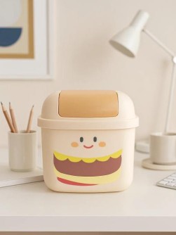 Мусорное ведро настольное "Hamburger", white