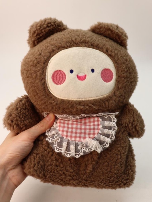 Грелка плюшевая &quot;Warm hugs&quot;, brown, 400 мл (30*24 см) 