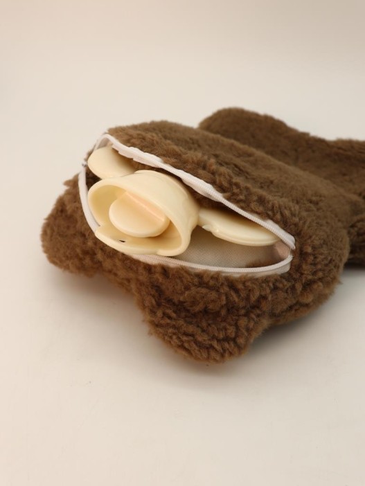 Грелка плюшевая &quot;Warm hugs&quot;, brown, 400 мл (30*24 см) 