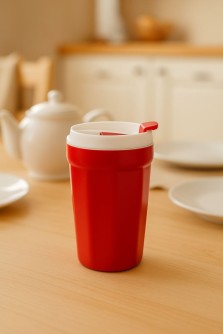 Кружка «Happy life», red-white