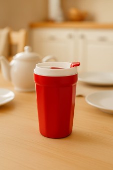 Кружка «Happy life», red-white