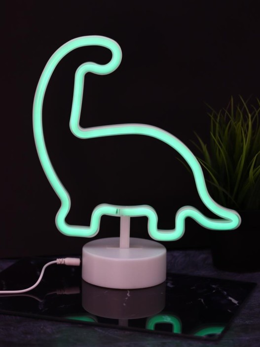 Неоновый LED ночник настольный &quot;Dino&quot;, зелёное свечение (24х28,5 см) 