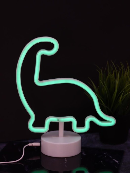 Неоновый LED ночник настольный &quot;Dino&quot;, зелёное свечение (24х28,5 см) 