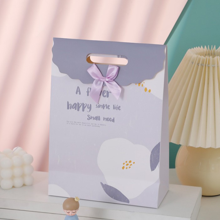 Пакет подарочный (XS) &quot;Pastel flower&quot;, purple (16.5*12.5*6) 