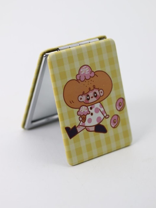 Зеркало &quot;Girl donuts&quot;, yellow 