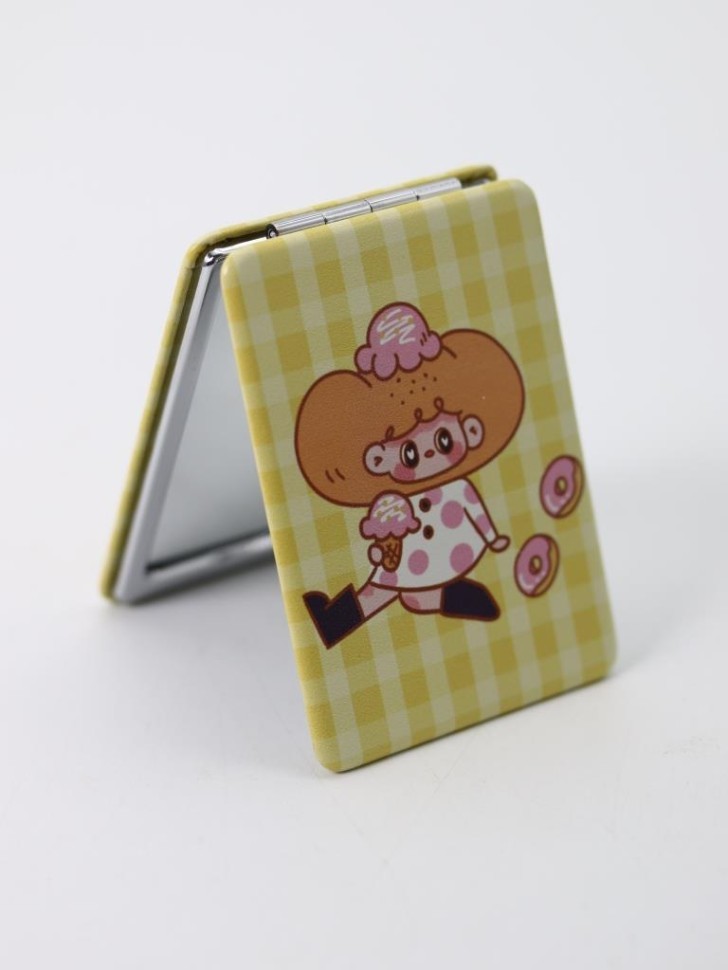 Зеркало "Girl donuts", yellow